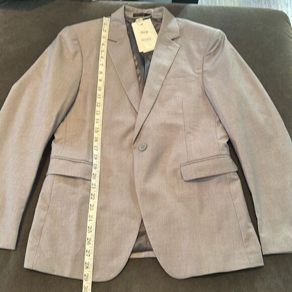 Men’s Gray 3 Piece Business Suit Notched Lapel Size 38 Jacket 36 Pants NWT - Picture 5 of 13